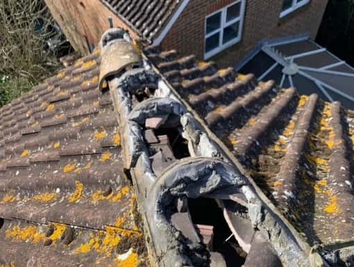This is a roof that needs repair works carried out in Gravesend