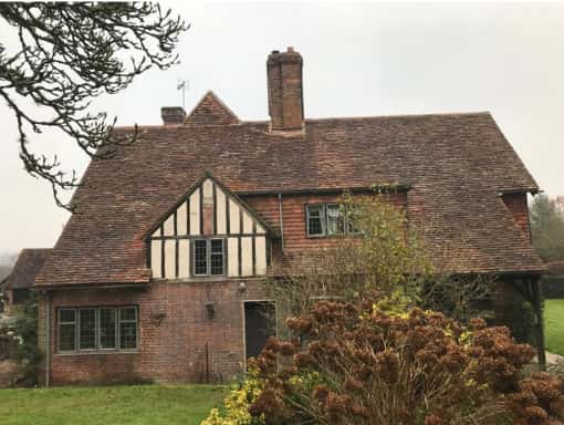 This is a photo of a kent peg tiled roof being installed in Gravesend, Kent. Works have been carried out by Gravesend Roofing